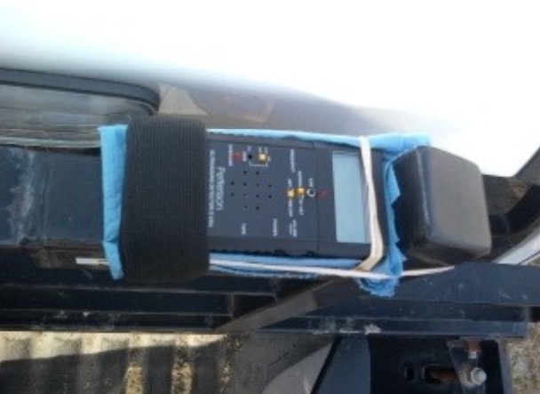 A Petterson ultrasound converter that detects echolocation calls from surrounding bat.